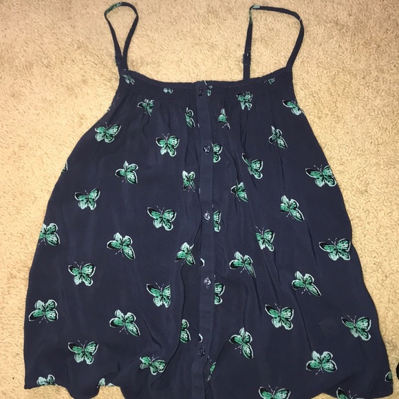 Blue butterfly Old Navy top - Picture 1 of 3
